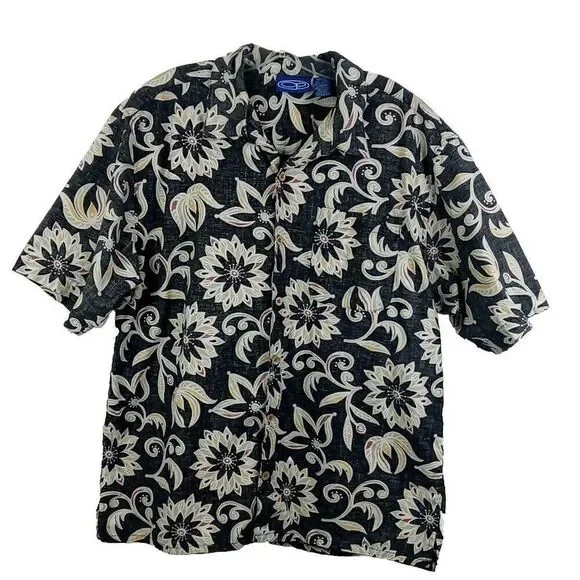 Ocean Pacific OP Hawaiian Pattern Shirt Men's Large Vintage Retro 90s  RN#87989 - Picture 8 of 14